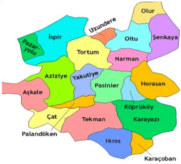 Erzurum Ilce Haritasi 1